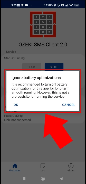 ignore battery optimization