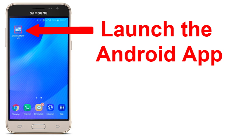 launching the android app