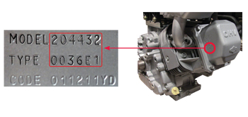 Engine Model Number Locations Utility Mower Engine Model Number Location