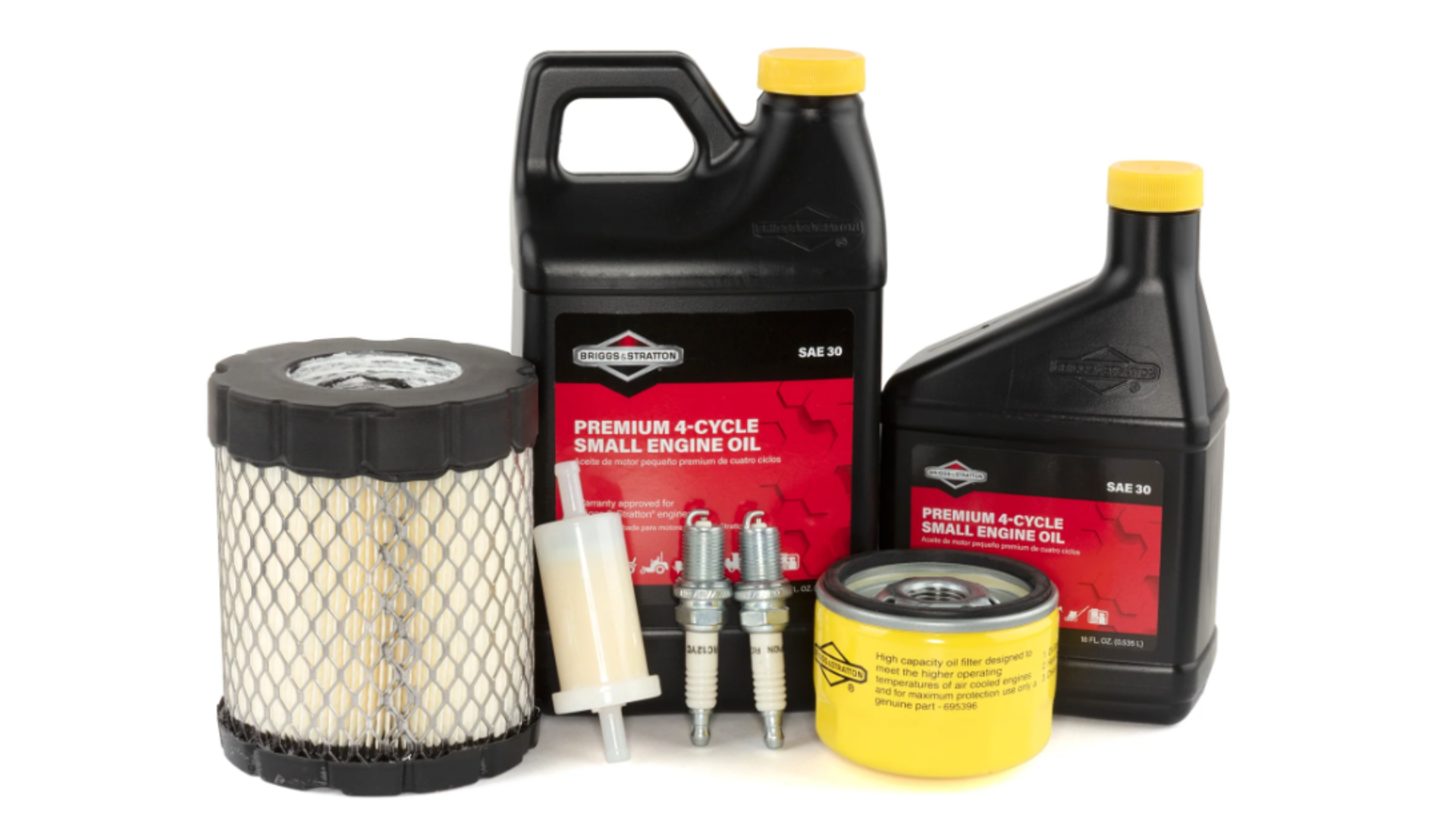 Briggs & Stratton riding lawn mower engine maintenance kit. 